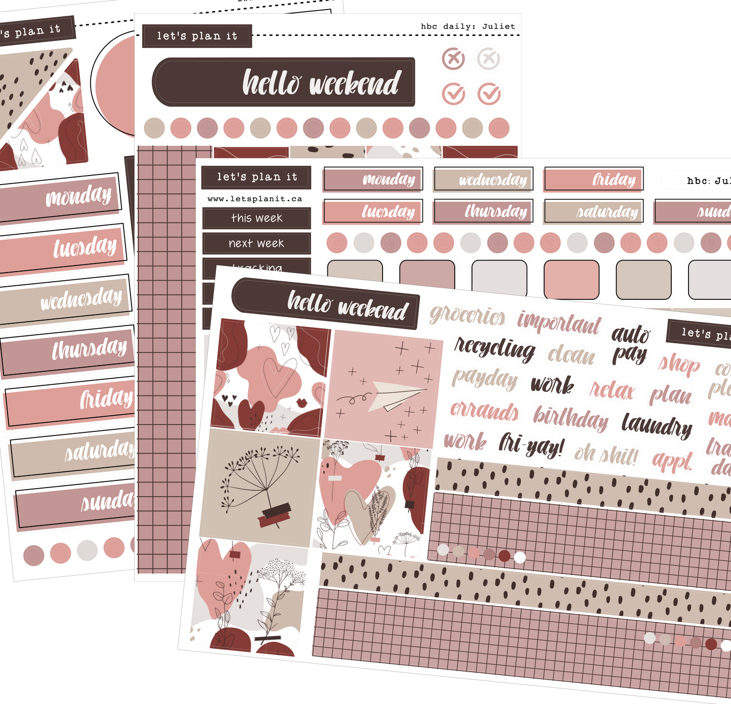 JULIET COLLECTION | Weekly Kits
