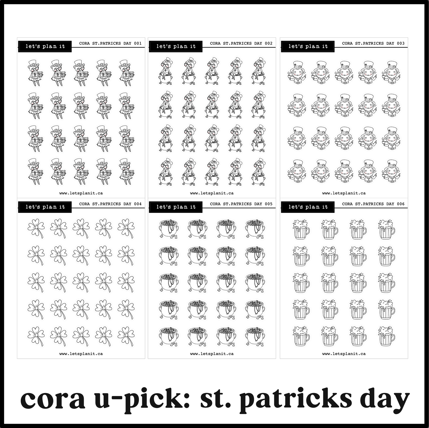 Cora | St. Patricks Day | character stickers