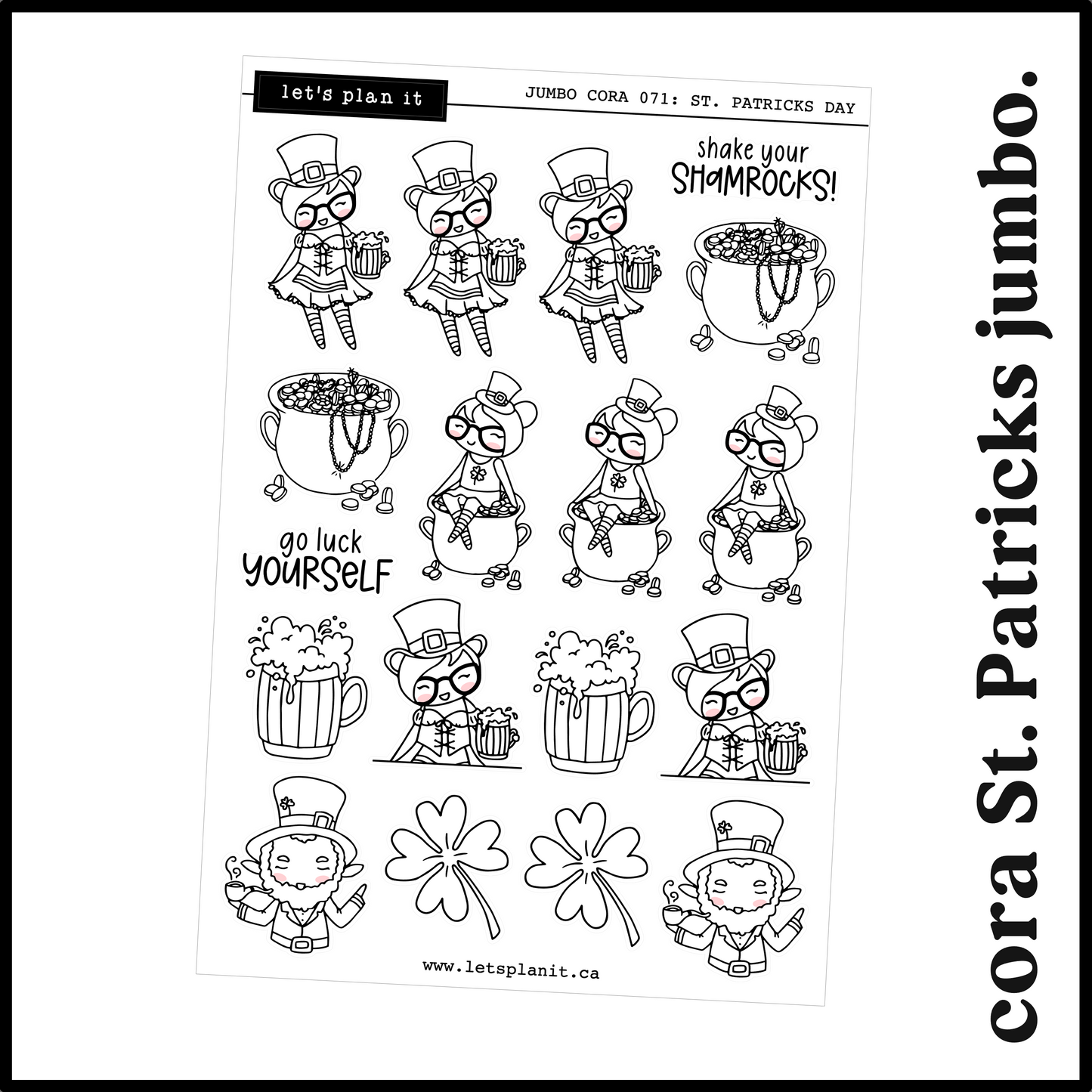 Cora | St. Patricks Day | character stickers