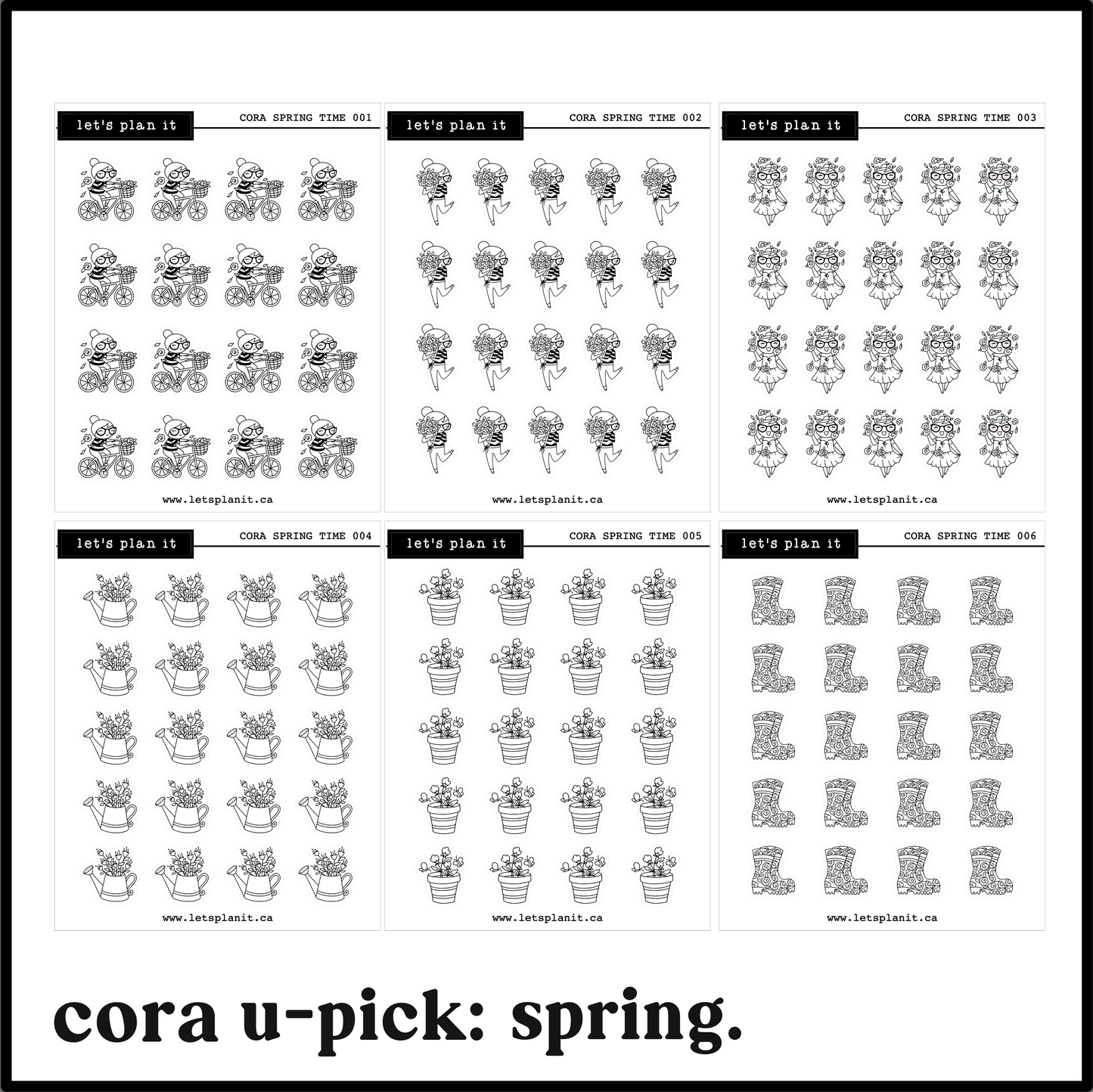 Cora | Spring | character stickers