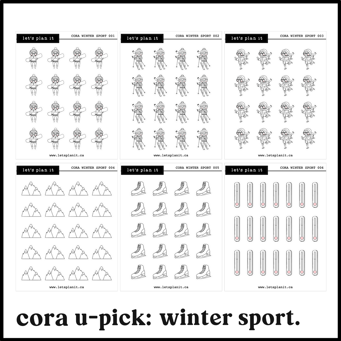 Cora | Winter Sport | character stickers