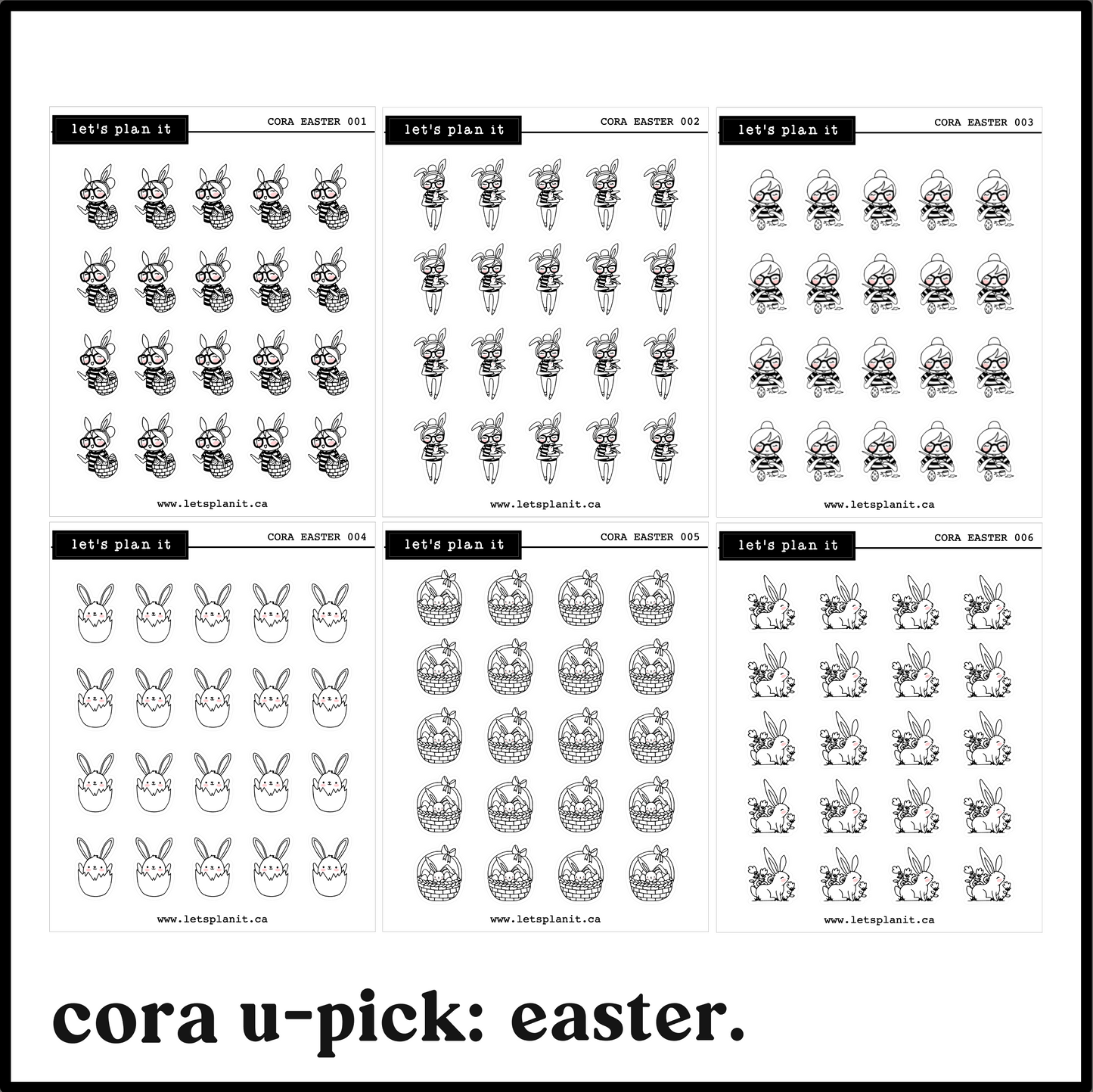 Cora | Easter | character stickers