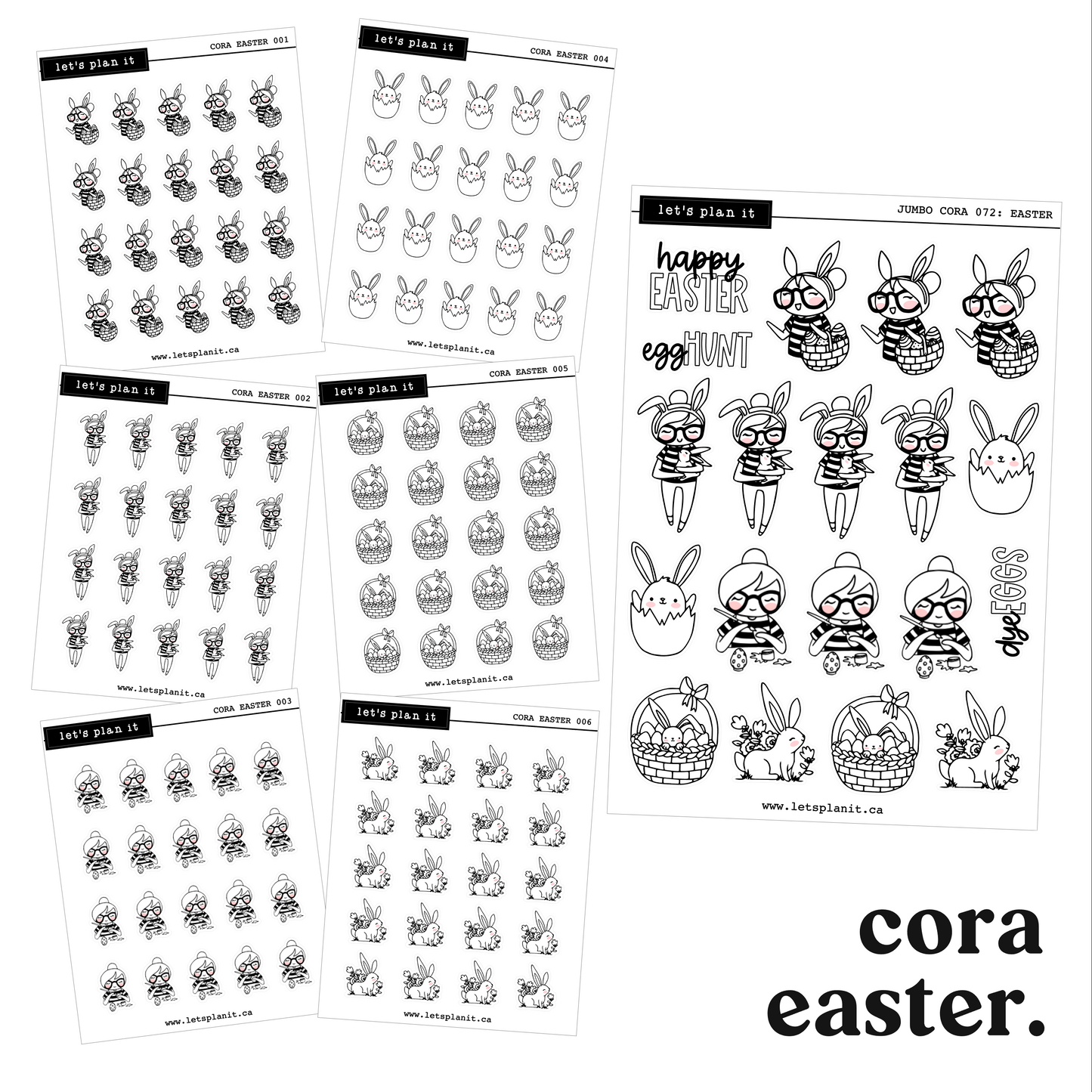 Cora | Easter | character stickers