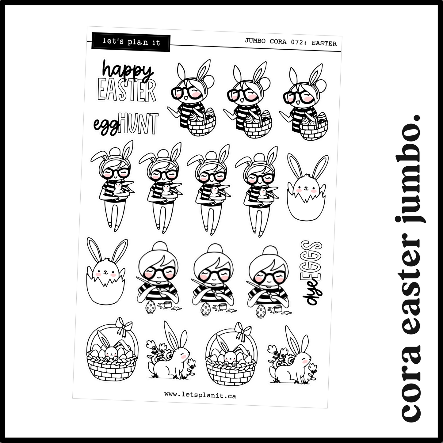 Cora | Easter | character stickers