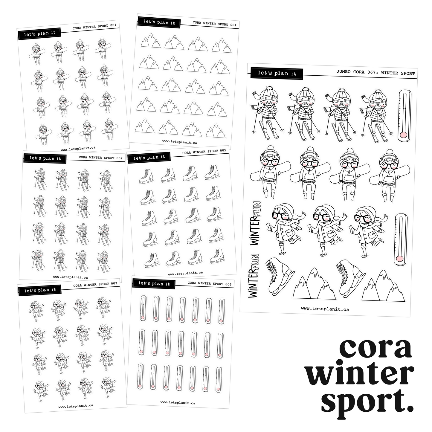 Cora | Winter Sport | character stickers