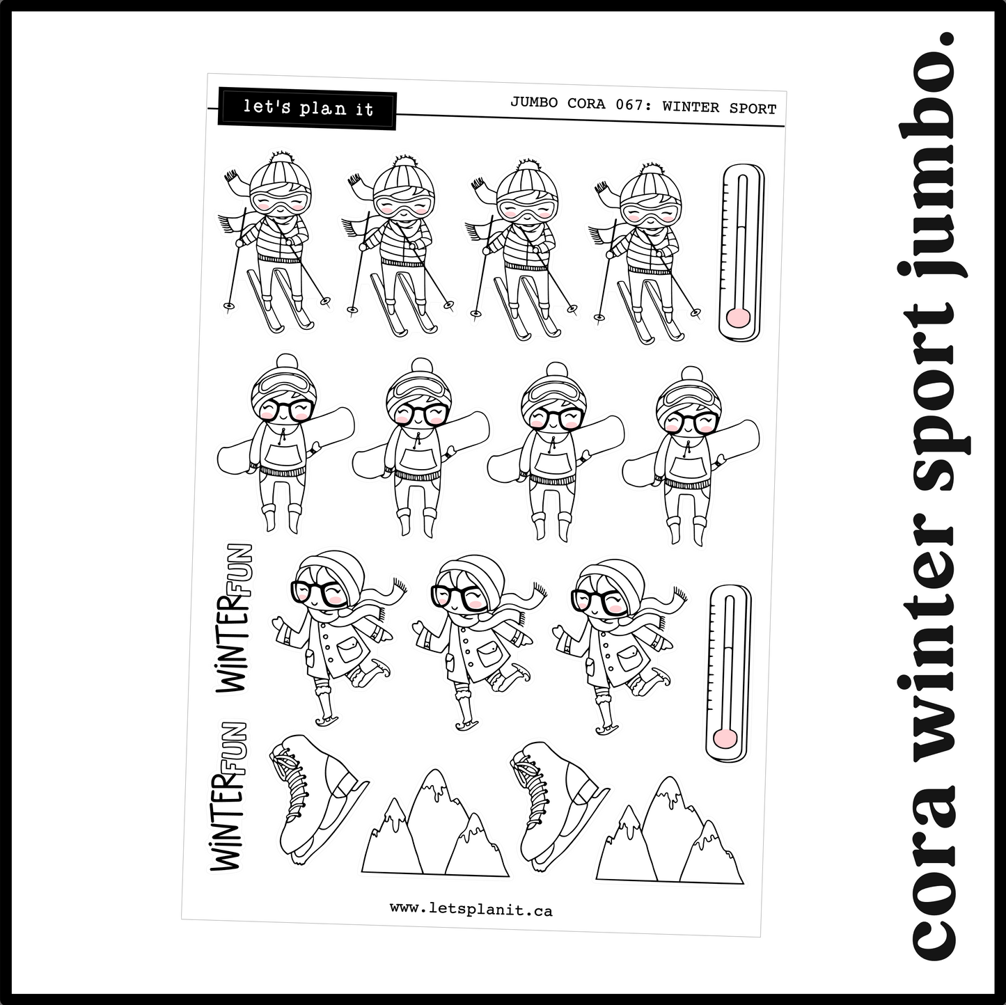 Cora | Winter Sport | character stickers
