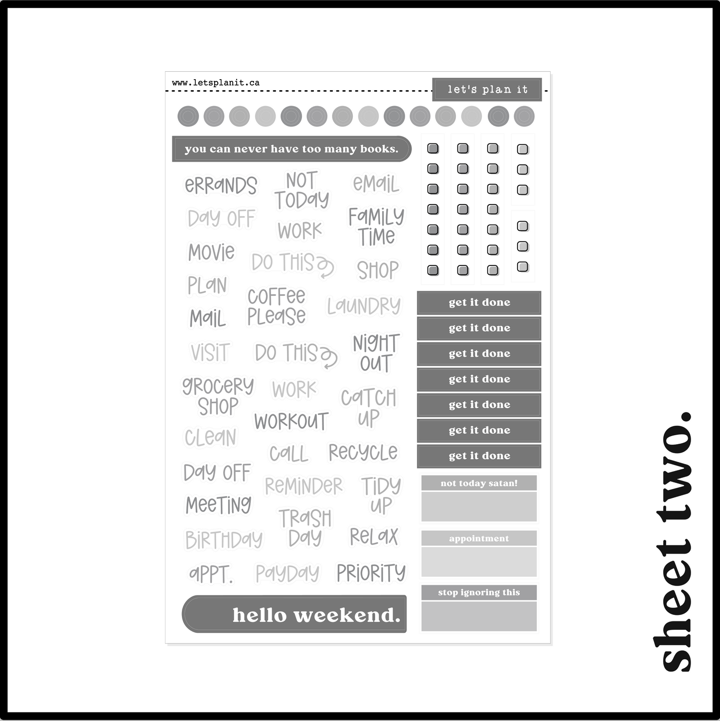 GRIER COLLECTION | Weekly Kits