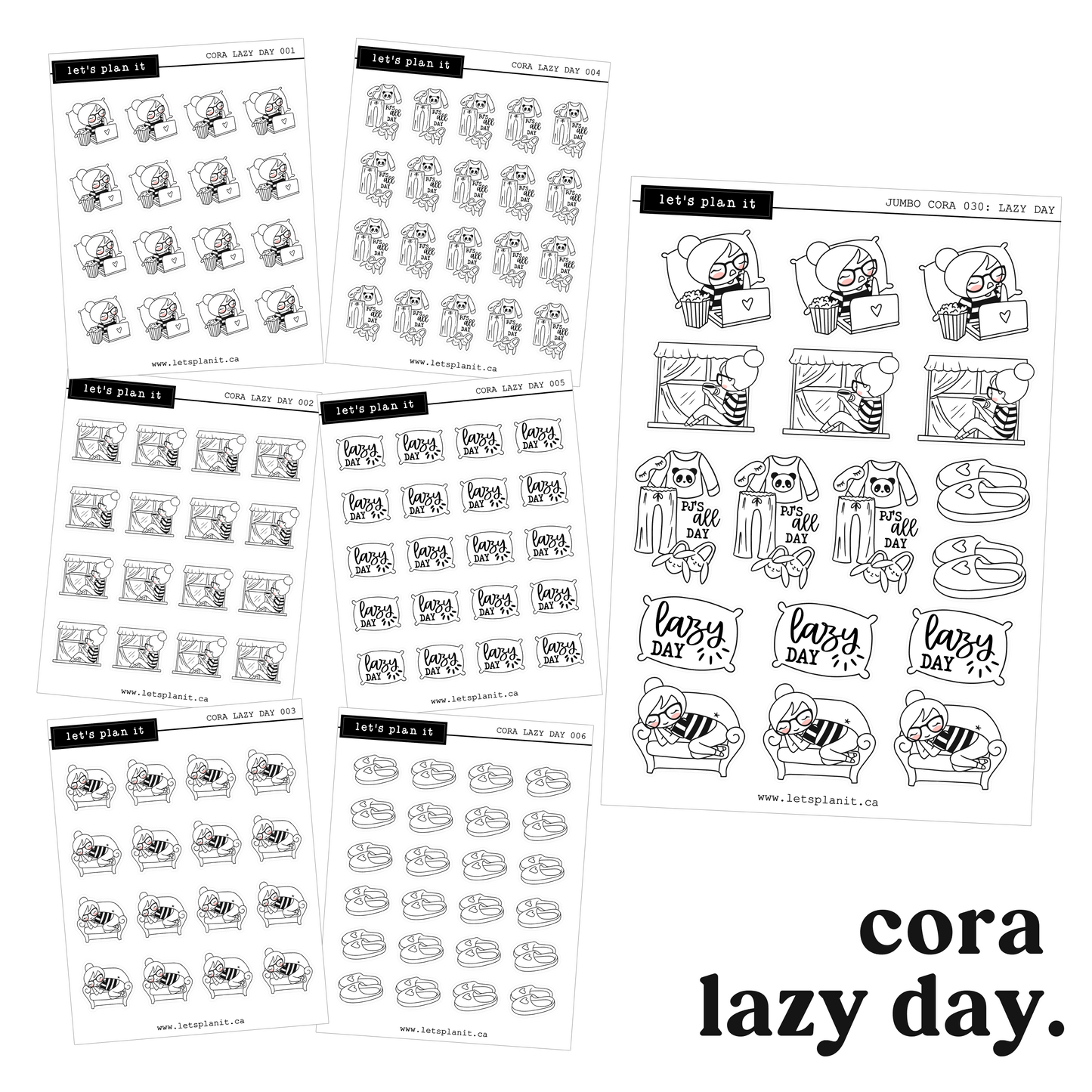 Cora | Lazy Day | character stickers