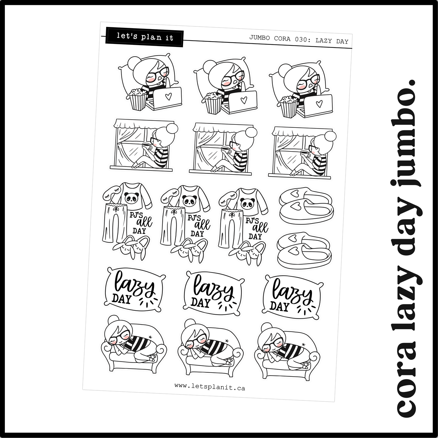 Cora | Lazy Day | character stickers