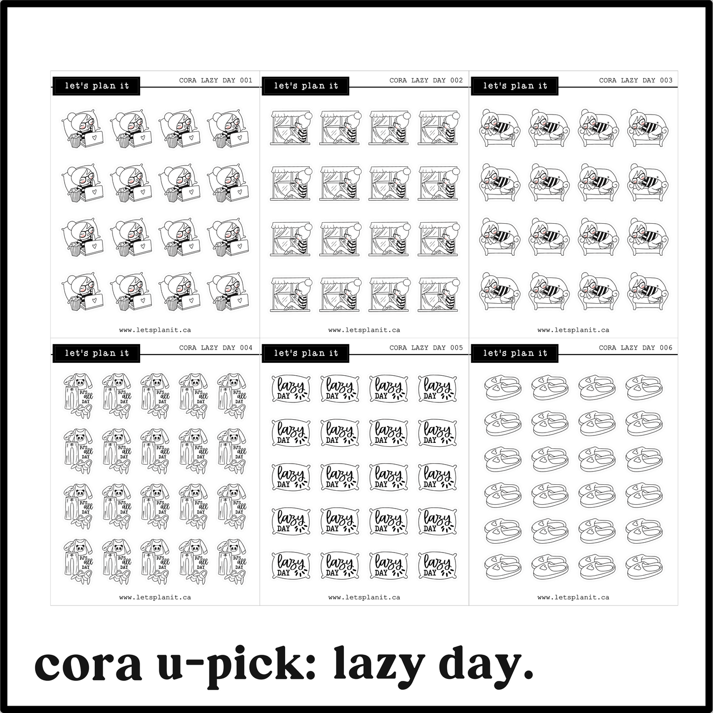 Cora | Lazy Day | character stickers
