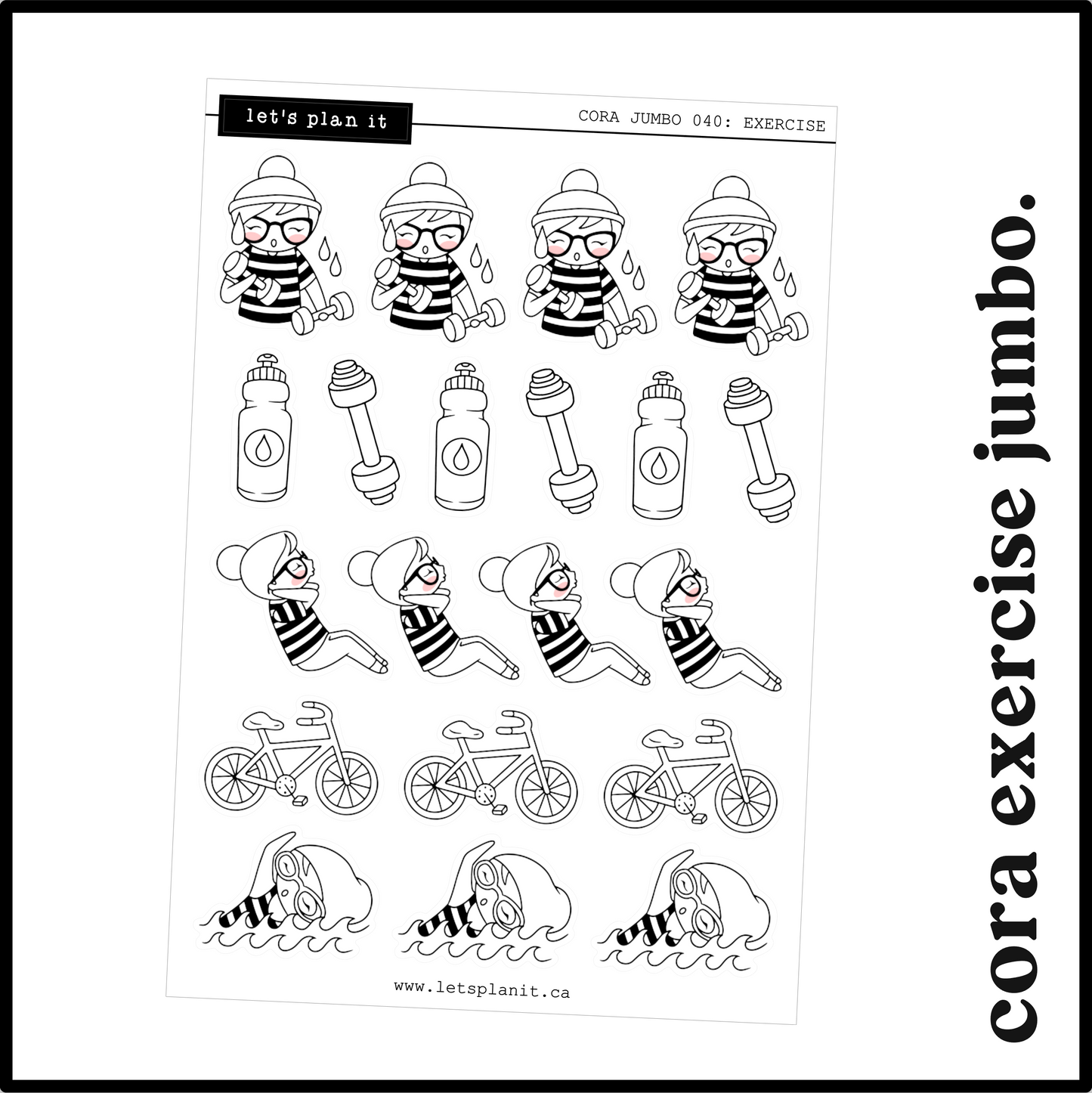 Cora | EXERCISE | character stickers