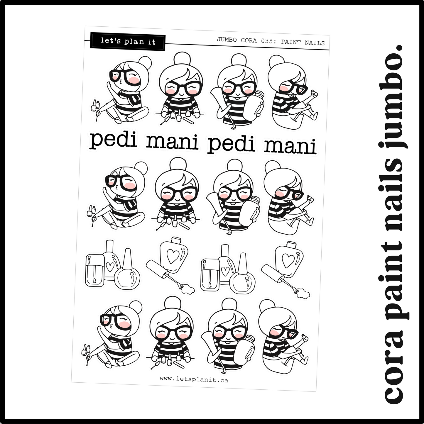 Cora | Paint Nails | character stickers