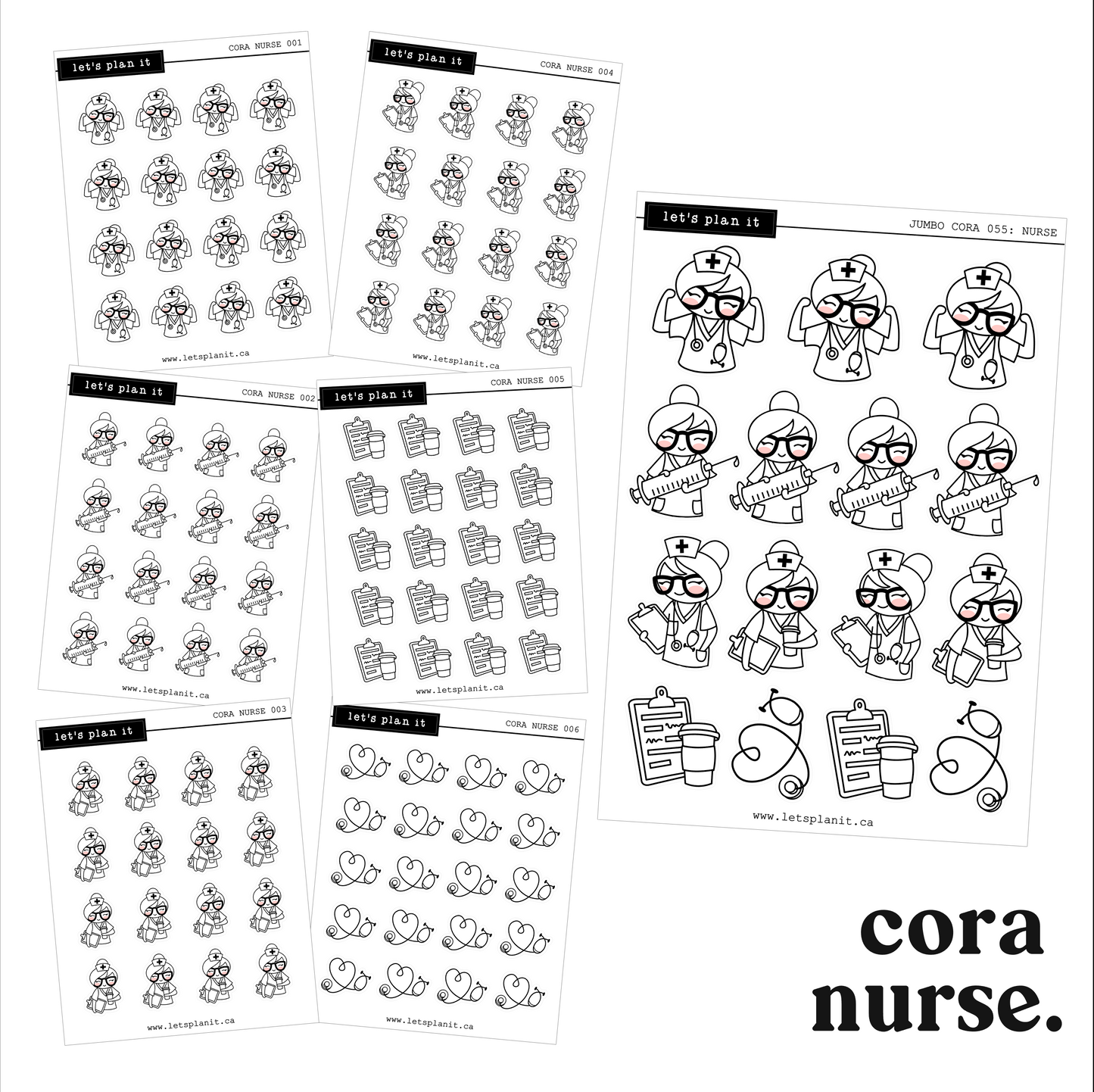 Cora | NURSE | character stickers
