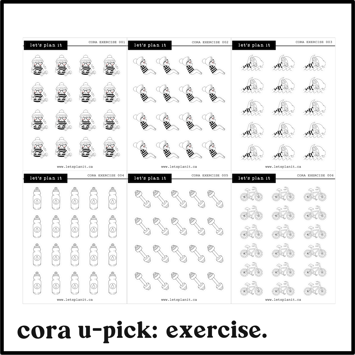 Cora | EXERCISE | character stickers