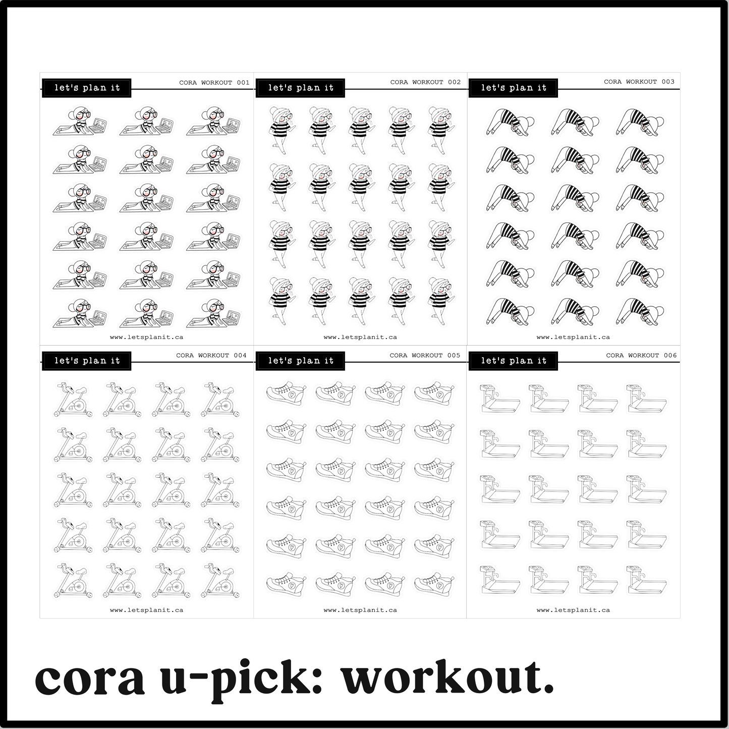Cora | WORKOUT | character stickers