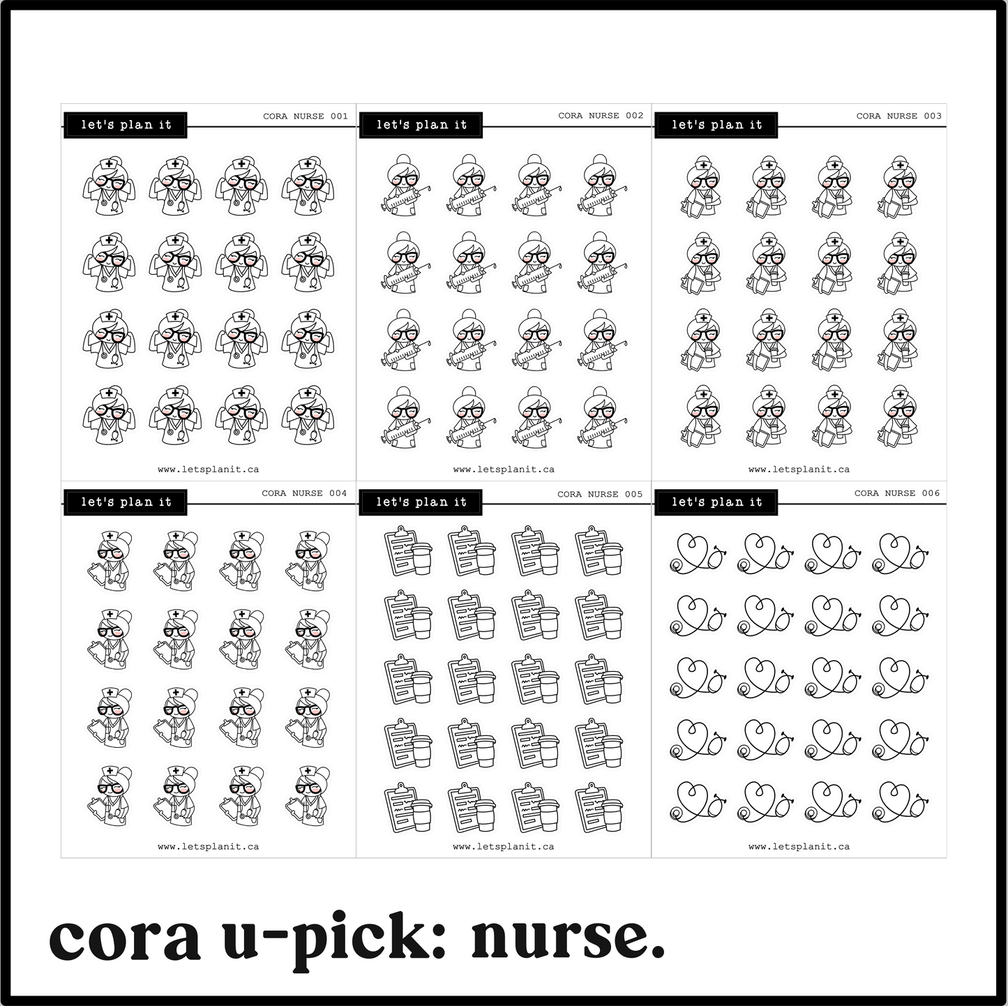 Cora | NURSE | character stickers