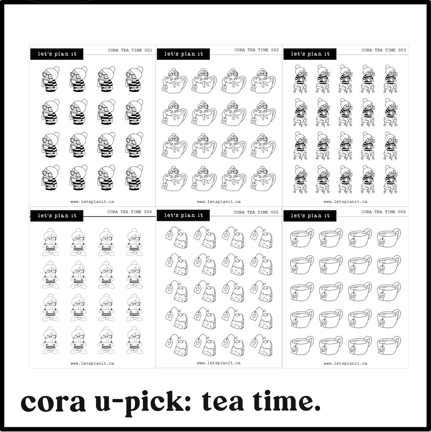 Cora | Tea Time | character stickers