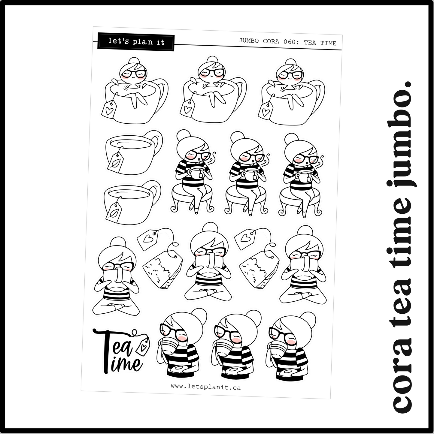 Cora | Tea Time | character stickers