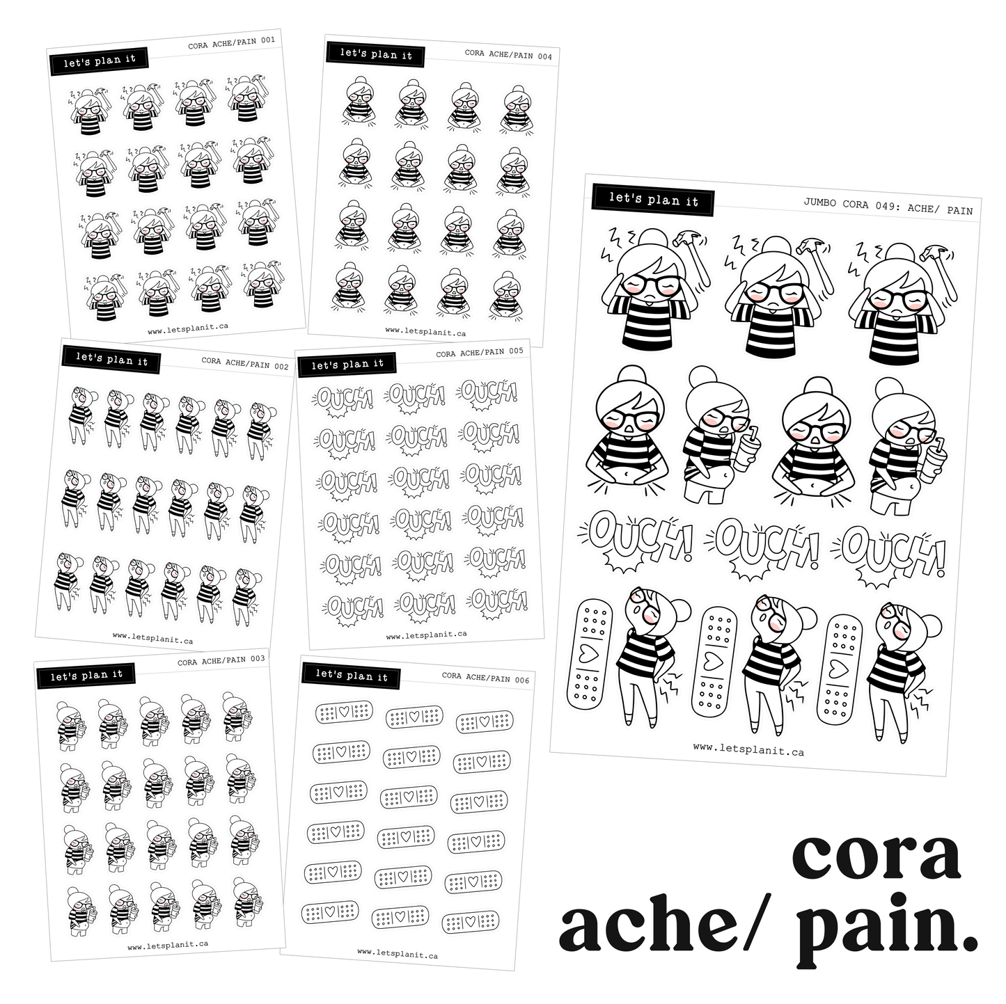 Cora | Ache/ Pain | character stickers