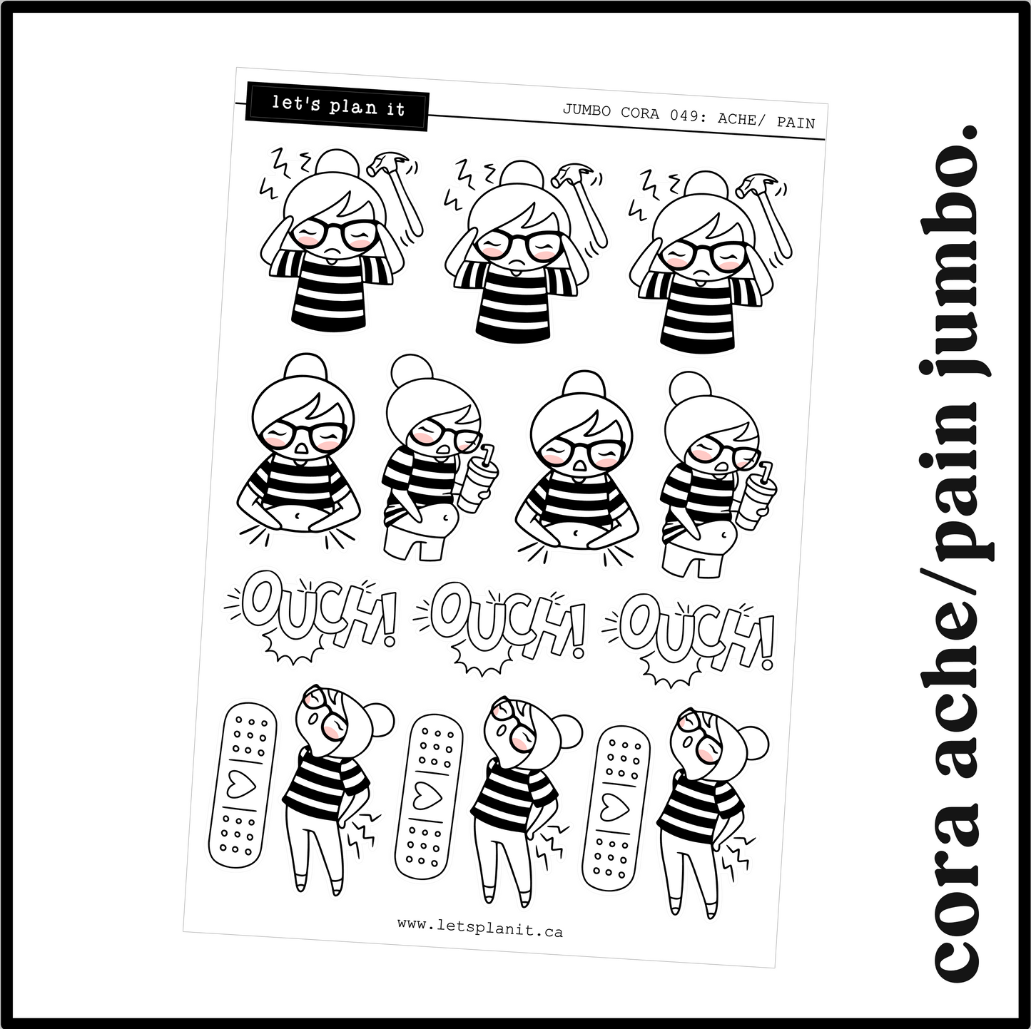 Cora | Ache/ Pain | character stickers
