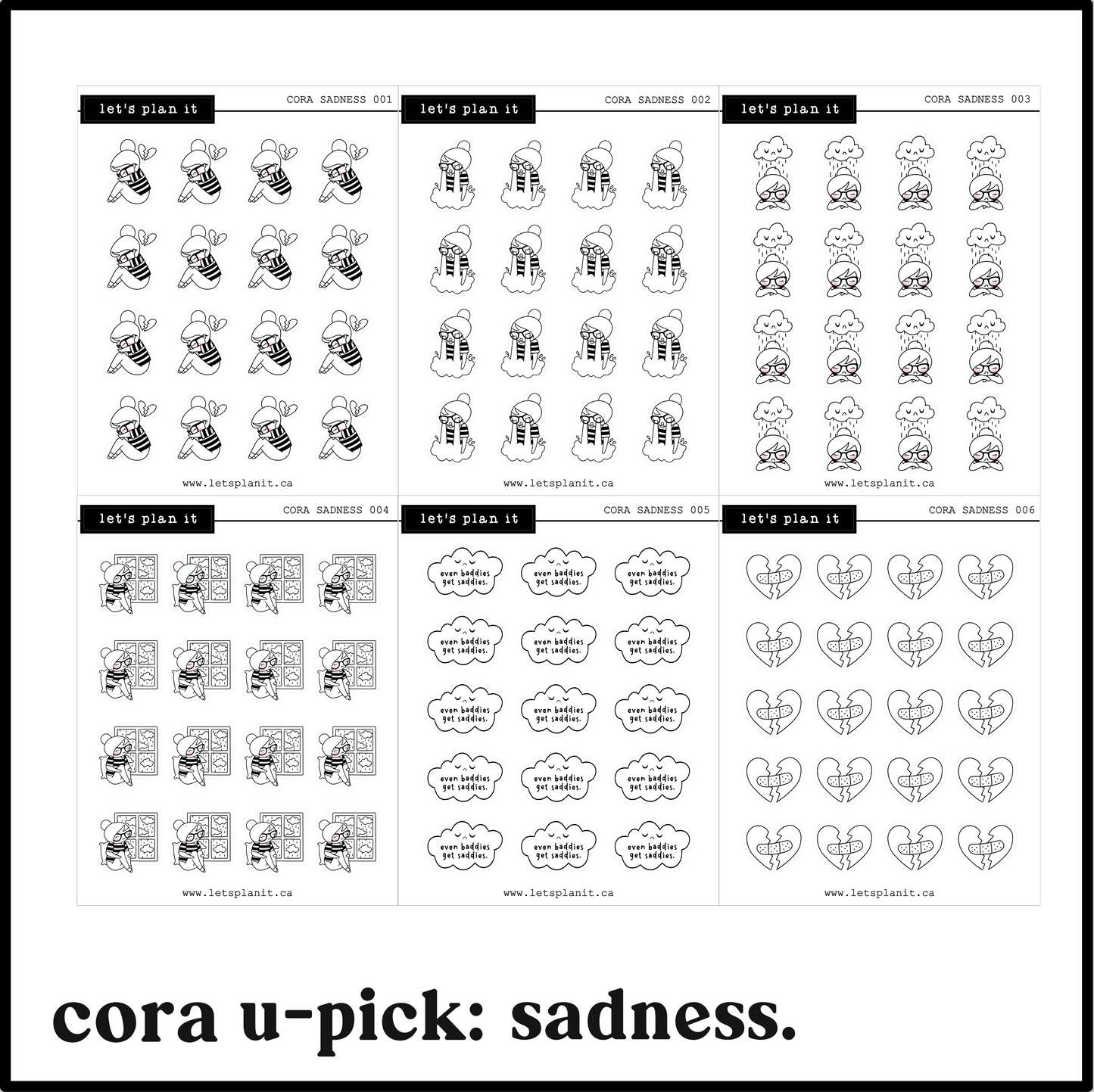 Cora | SADNESS | character stickers