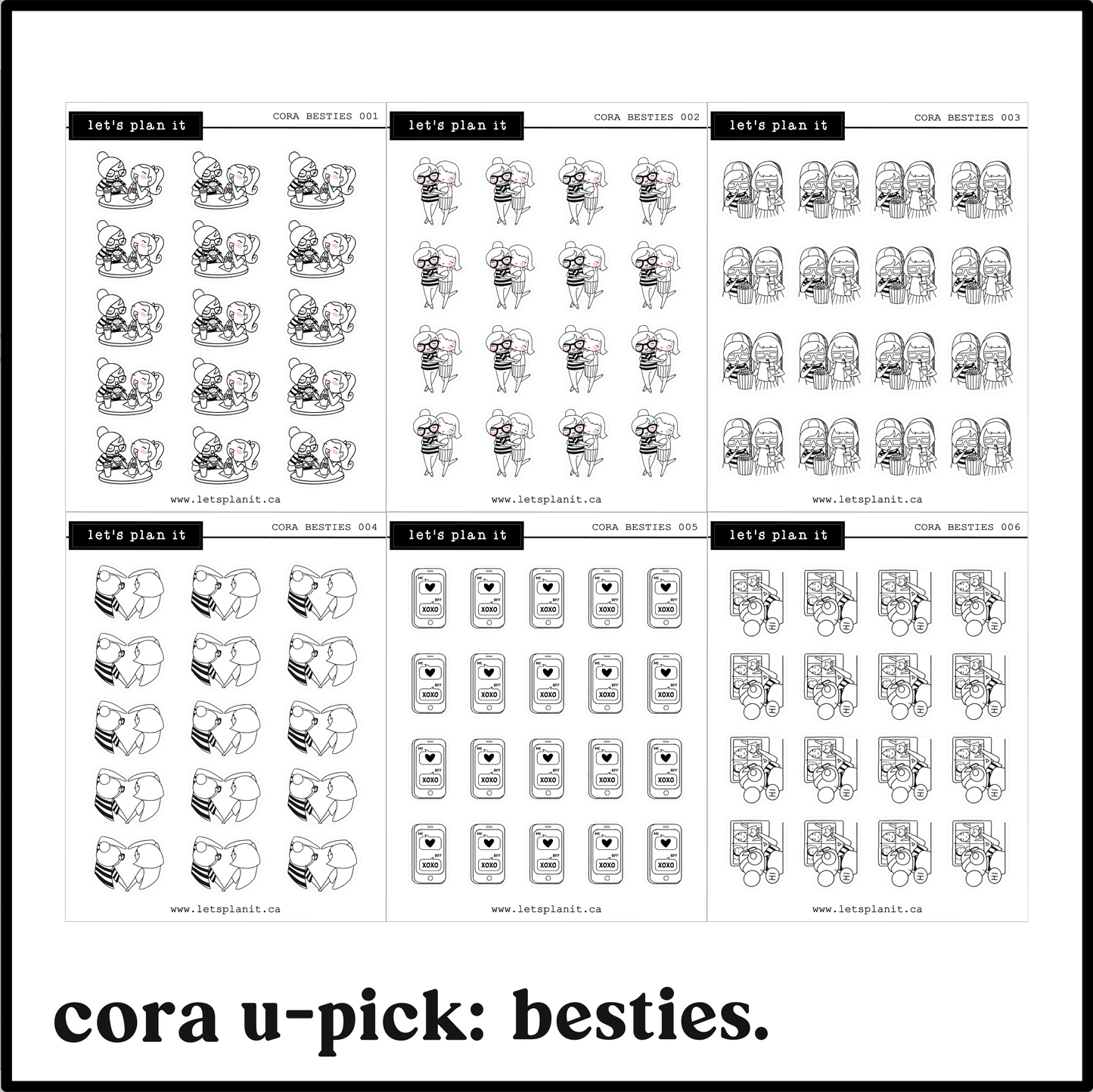 Cora | Besties | character stickers