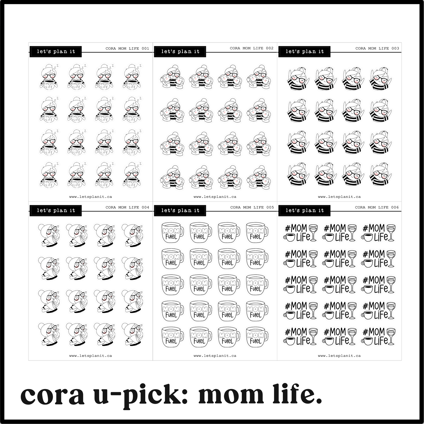Cora | Mom Life | character stickers