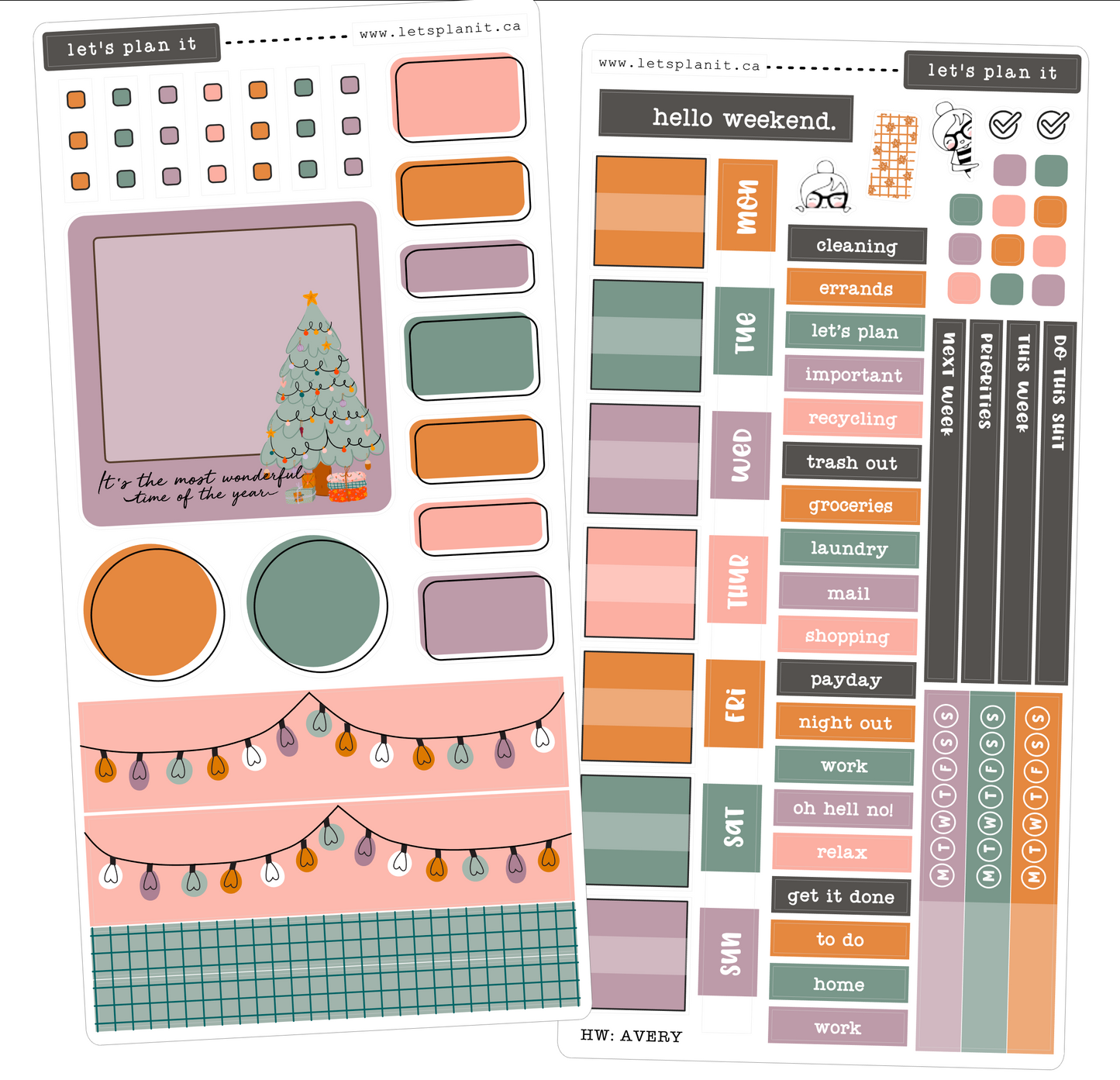 AVERY COLLECTION | Weekly Kits