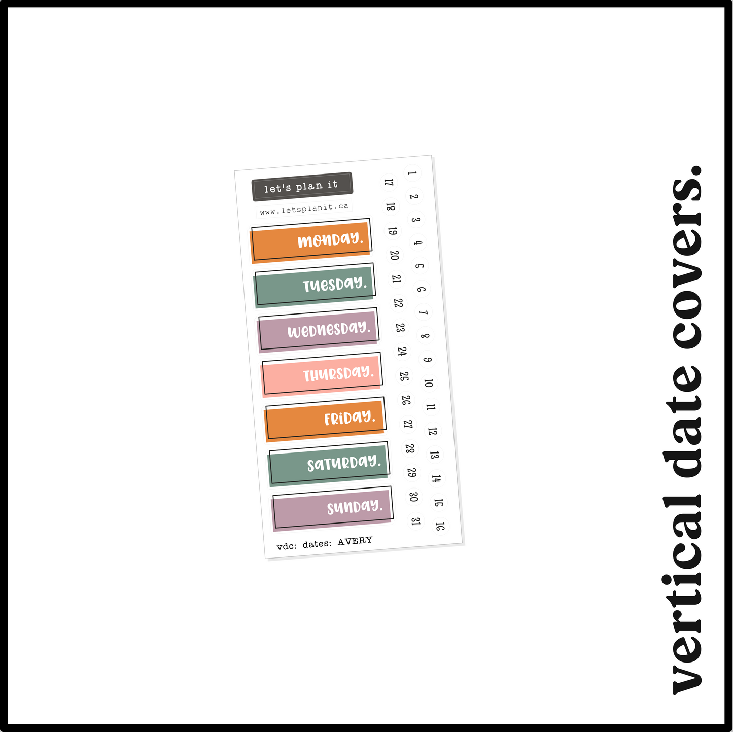 AVERY COLLECTION | Weekly Kits