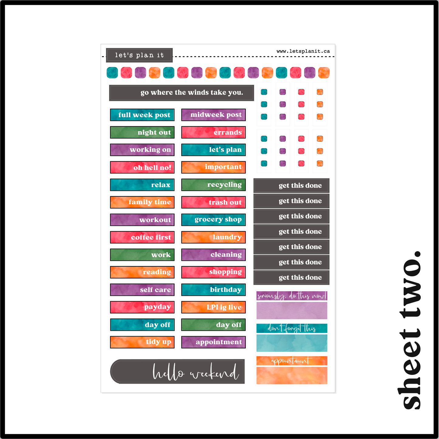 HAYLEY COLLECTION | Weekly Kits