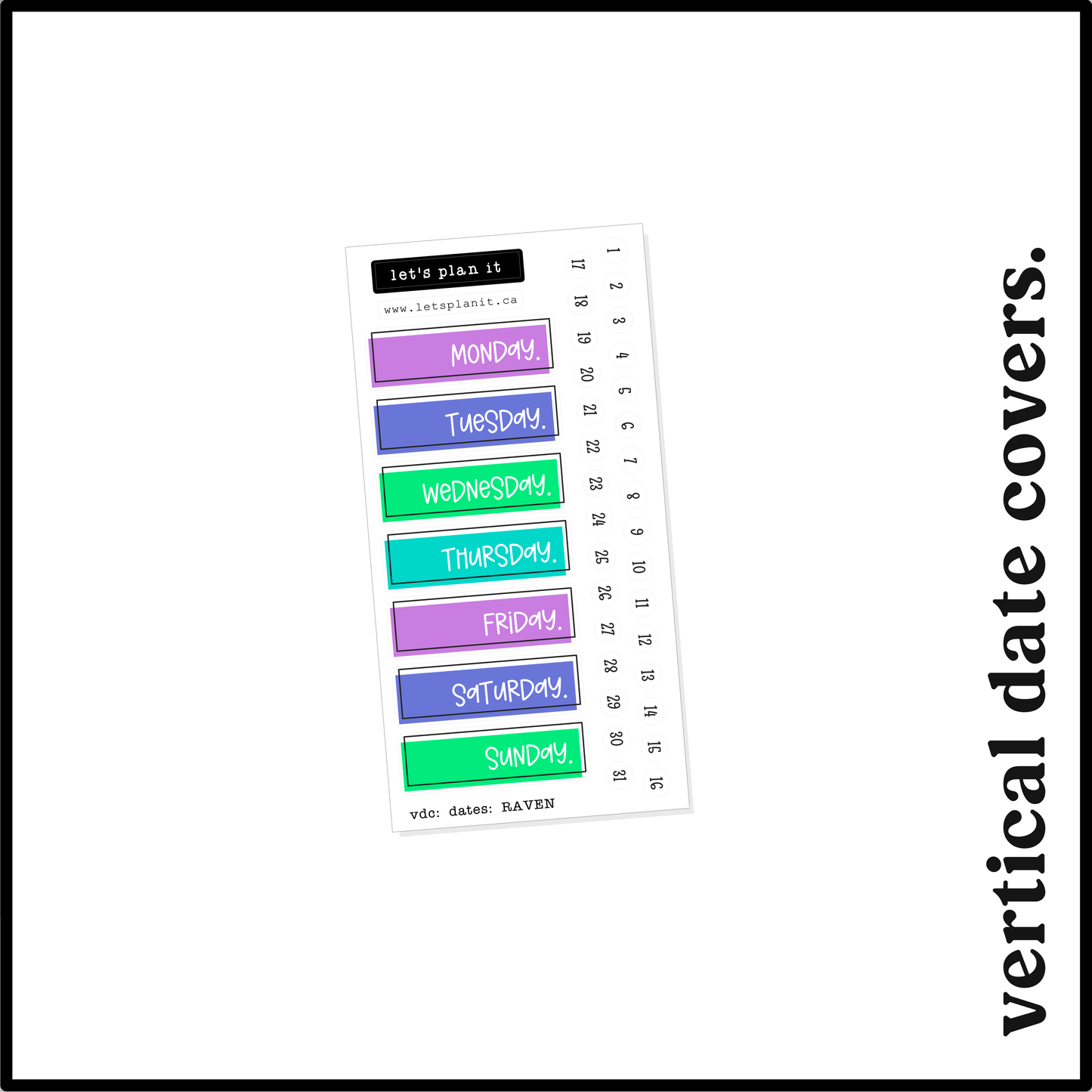 RAVEN COLLECTION | Weekly Kits