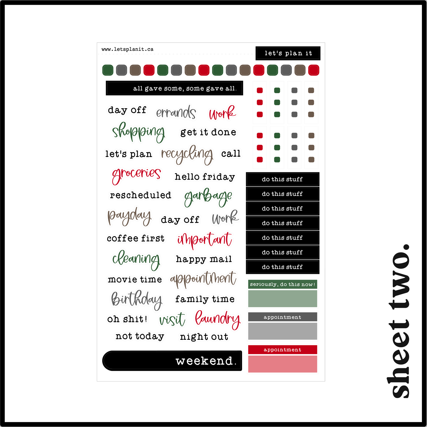 POPPY COLLECTION | Weekly Kits