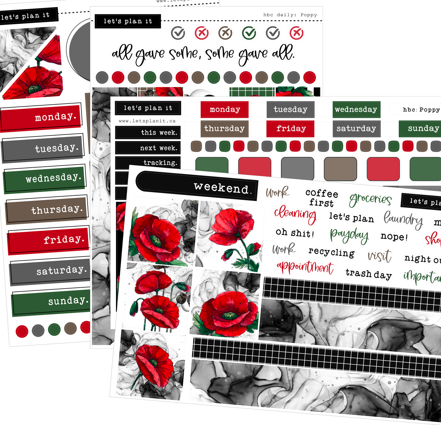 POPPY COLLECTION | Weekly Kits