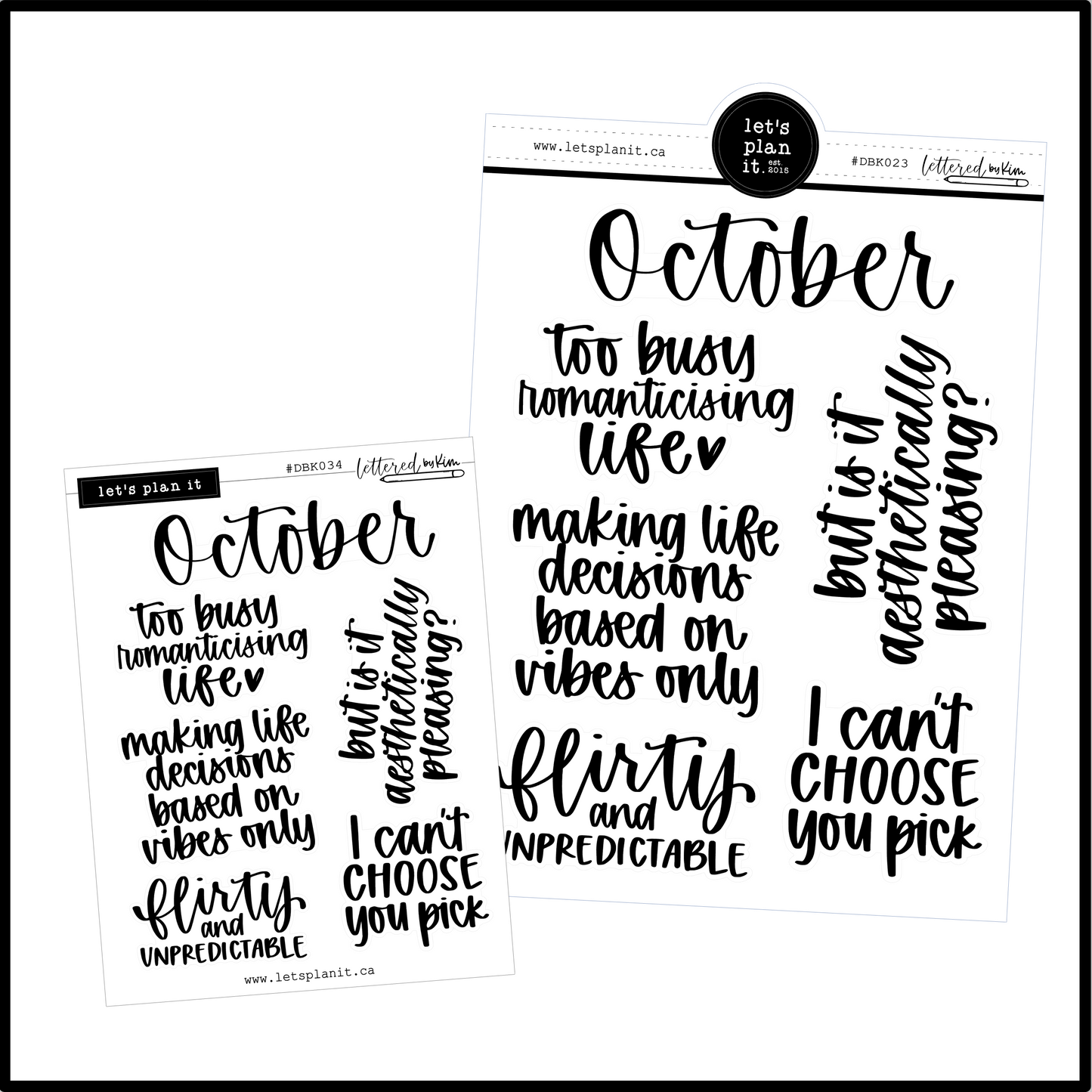 Lettered by Kim | October vibes