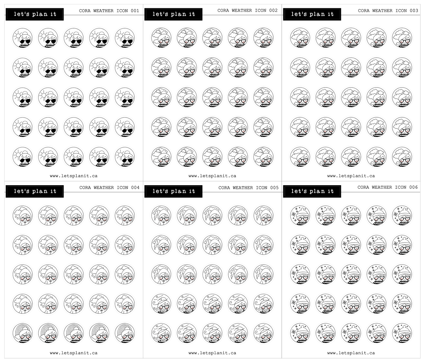 Cora | Weather Icons | character stickers