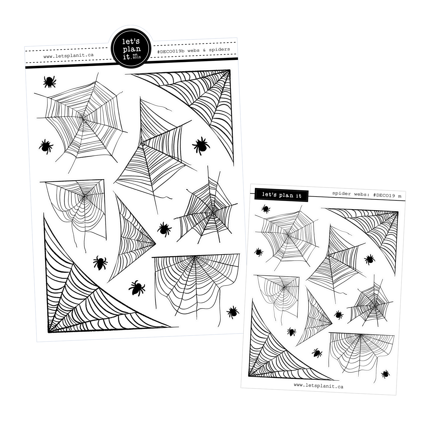 Webs/ Spiders | 2 paper types | 2 sizes | Deco
