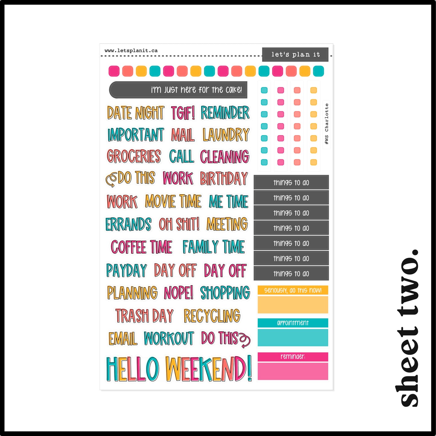 CHARLOTTE COLLECTION | Weekly Kits