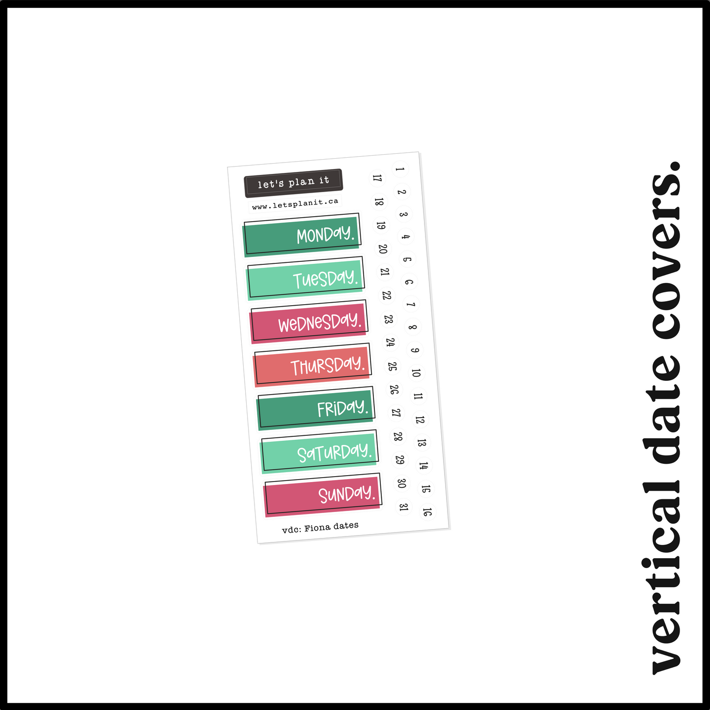 FIONA COLLECTION | Weekly Kits