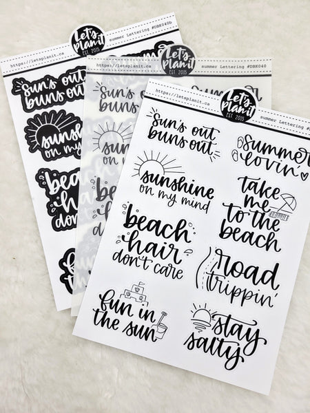 Lettered by Kim - Summer