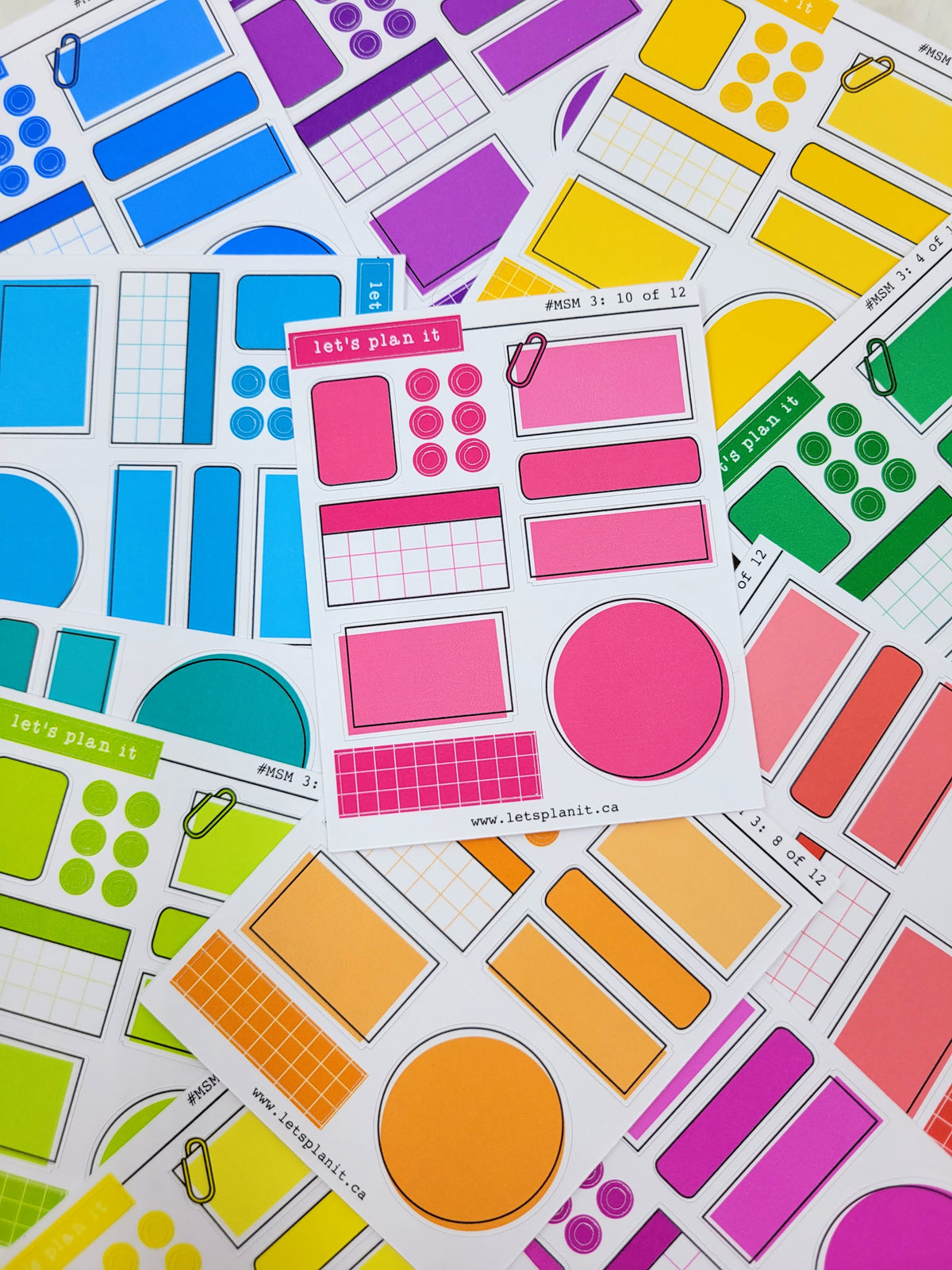 Sampler mini sheets | V3 | 12 sheets | 2 paper types – LetsPlanIt