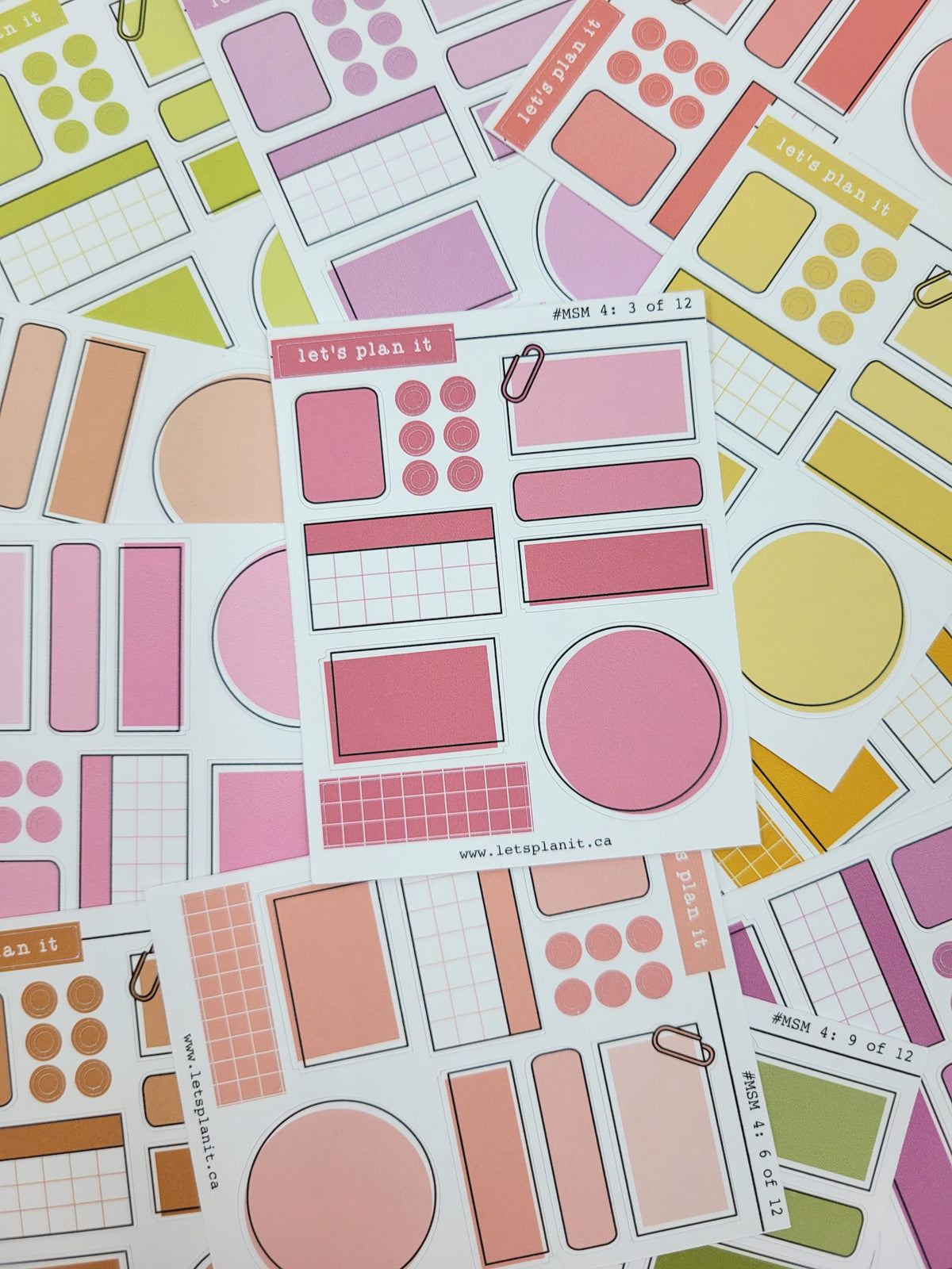 Sampler mini sheets | V4 | 12 sheets | 2 paper types – LetsPlanIt