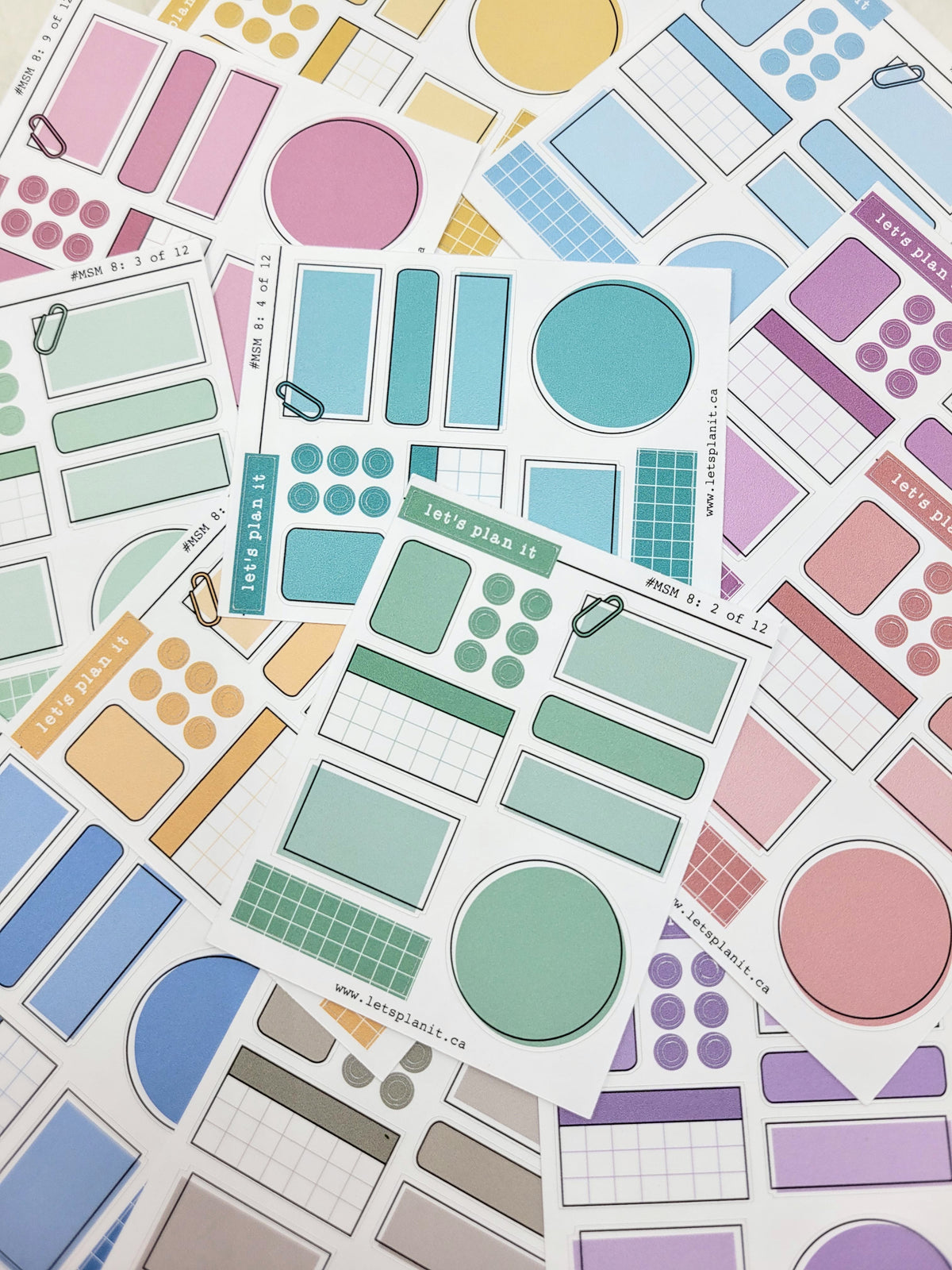 Sampler mini sheets | V8 | 12 sheets | 2 paper types – LetsPlanIt