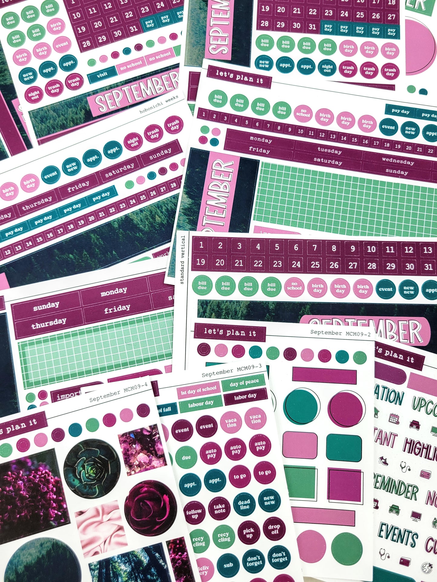 Monthly Kit: September | 8 layout options | September or Blank