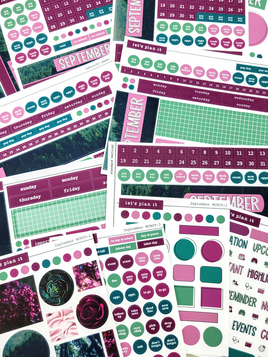 Monthly Kit: September | 8 layout options | September or Blank