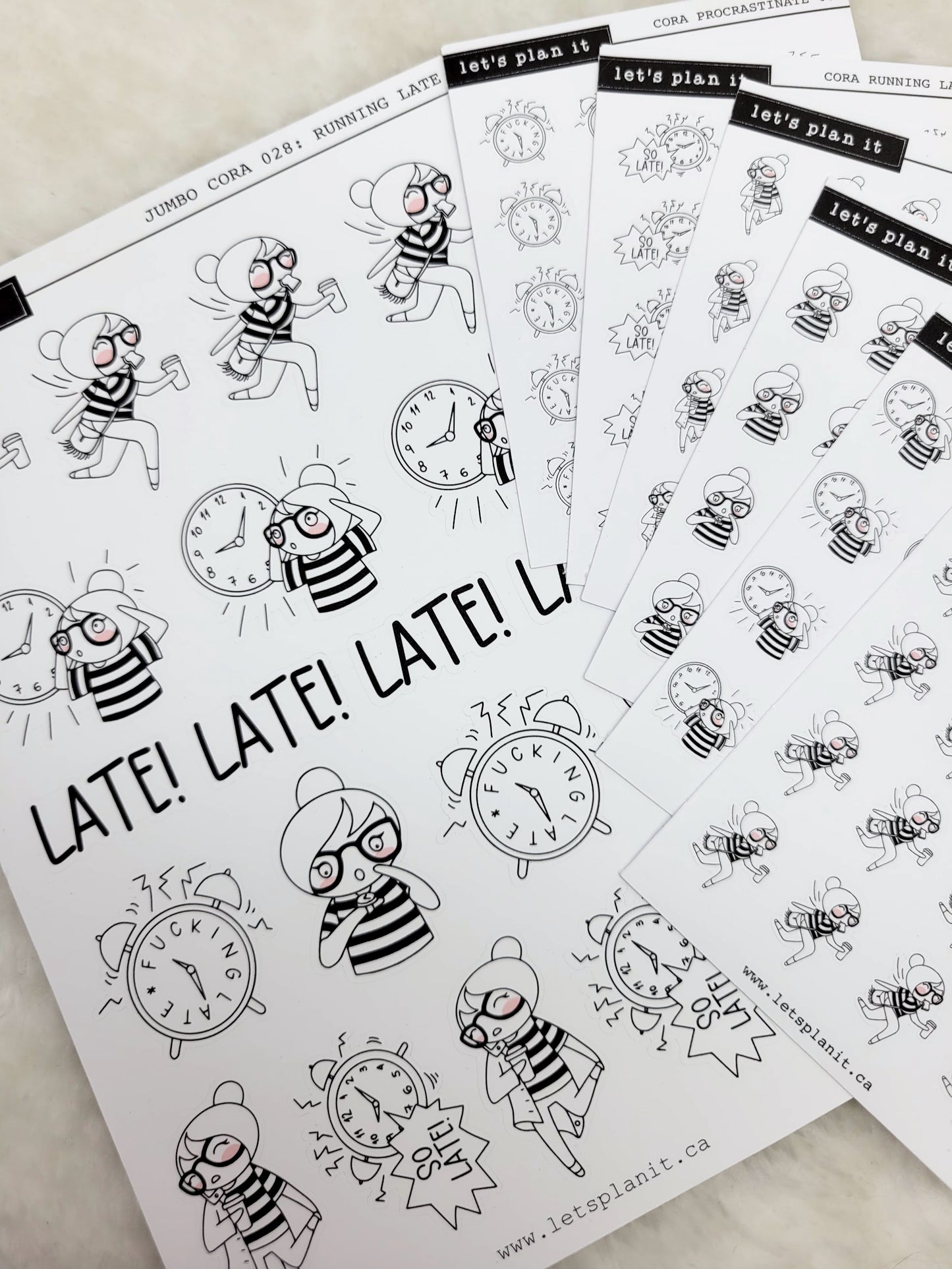 Cora | Running Late | character stickers