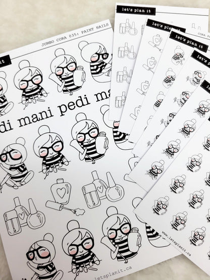 Cora | Paint Nails | character stickers