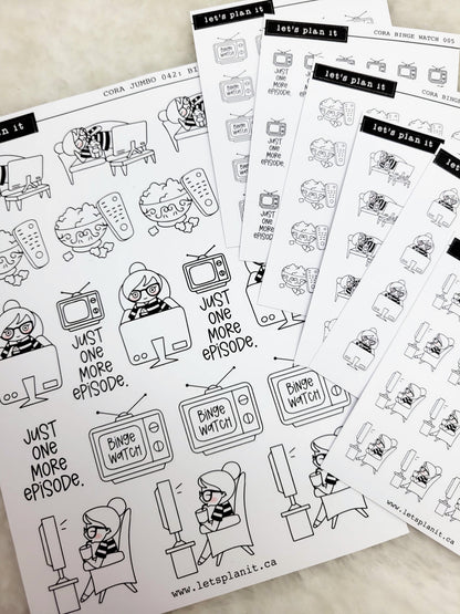 Cora | BINGE WATCH | character stickers