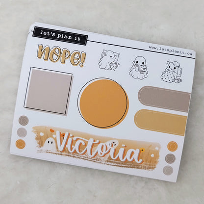 Name banner sticker sheets