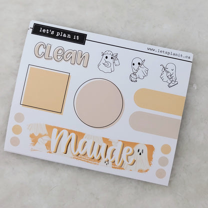 Name banner sticker sheets