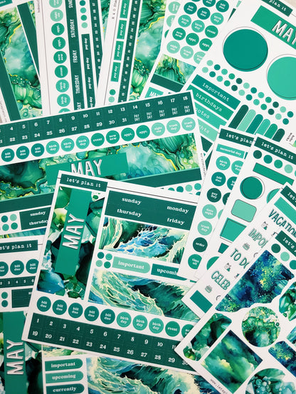 Monthly Kit: May birthstone | 8 layout options | May or Blank